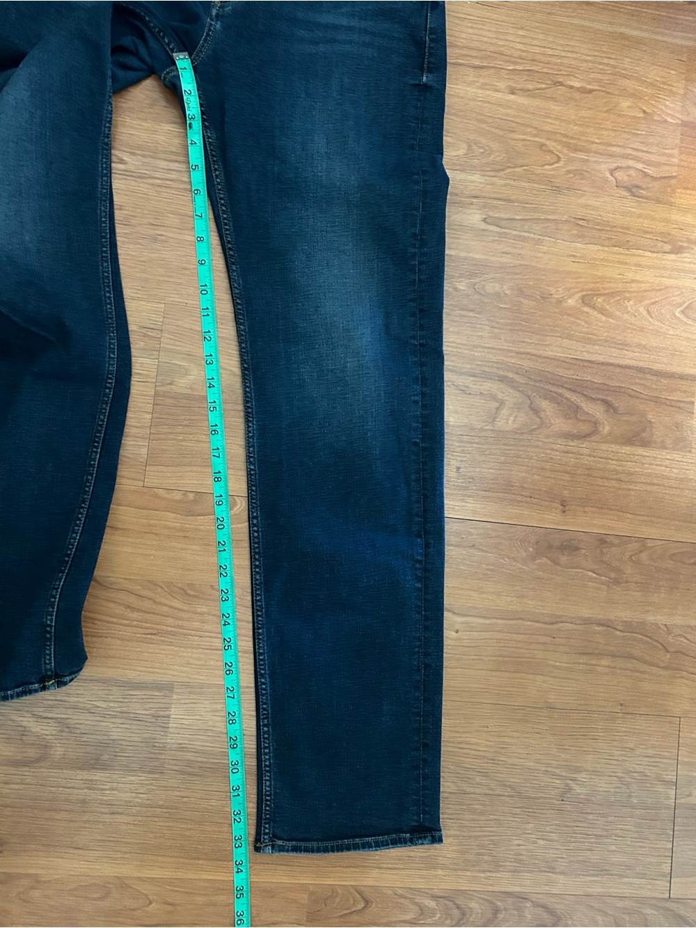 7 For All Mankind Standard Jeans Mens 34 Blue Medium Wash Straight Leg Made USA - Picture 7 of 7